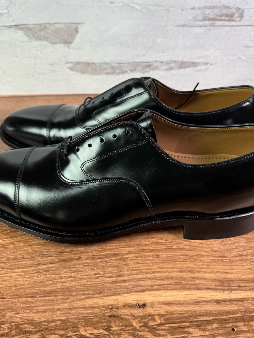 Johnston & Murphy Melton Black Oxford Cap Toe 12 3E NIB NEW with Box - Picture 5 of 10